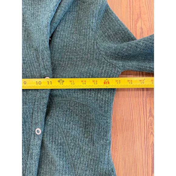 PrAna Women’s Milana Jacket Green Two Tone Medium Wool Blend - Picture 5 of 7